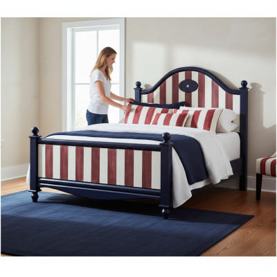 Cama de diseñador Cama matrimonial Cama doble Cama tapizada Dormitorio Cama de madera Nuevo