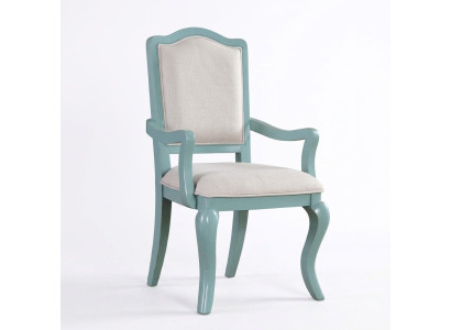 Silla de diseño de casa de campo de lujo con respaldo acolchado para salón de estar y comedor.