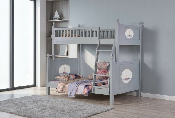 Elegante cama infantil litera de lujo cama juvenil dormitorio de lujo.