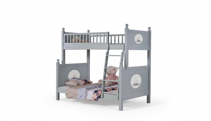 Elegante cama infantil litera de lujo cama juvenil dormitorio de lujo.