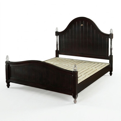 Cama de diseñador de casa de campo de madera de hotel de metal cama doble dormitorio muebles de madera