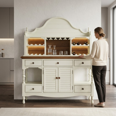 Clásico aparador de madera estilo casa de campo Muebles armario cómoda Aparadores