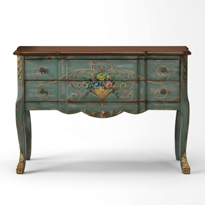 Cómoda de estilo antiguo, aparador, armario, gabinete, consola.