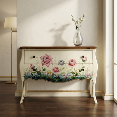 Diseño de cómoda de madera moderna Decoración de aparador Alto armario