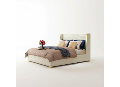 Diseñador Cama tapizada Cama Camas Tela Madera Lujo Cama de matrimonio 180x200cm Cama doble
