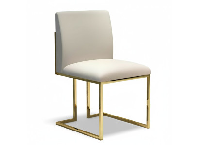 Conjunto de sillas de comedor modernas de lujo con asientos acolchados y respaldo.