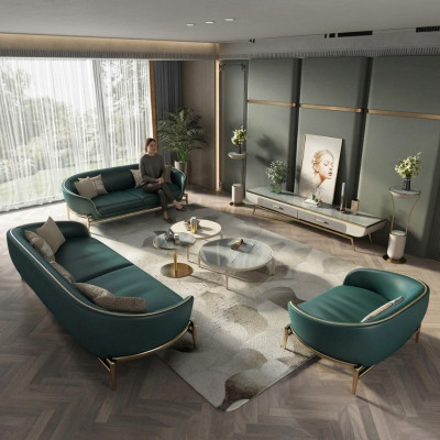 Sofá de 3 plazas con diseño de set de sillones, sofá acolchado, sofá, sofá moderno.