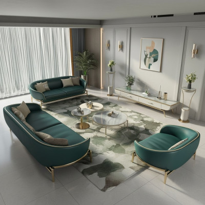 Sofá de 3 plazas con diseño de set de sillones, sofá acolchado, sofá, sofá moderno.