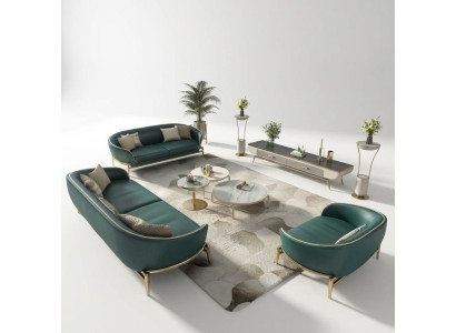 Sofá de 3 plazas con diseño de set de sillones, sofá acolchado, sofá, sofá moderno.