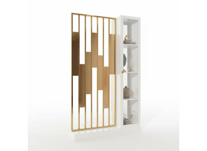 Estante de metal separador de diseñador de lujo muebles de estilo armario de metal pared nuevo