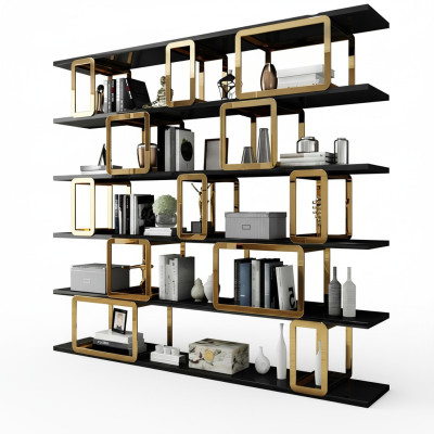 Muebles de oficina del sistema de armarios, estanterías y separadores de diseño para la sala de estar.