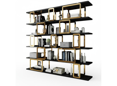 Muebles de oficina del sistema de armarios, estanterías y separadores de diseño para la sala de estar.