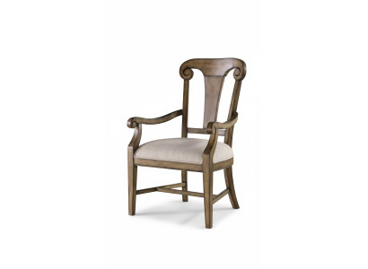 Silla marrón diseño sala de estar comedor sillas de madera tapizadas con reposabrazos nueva