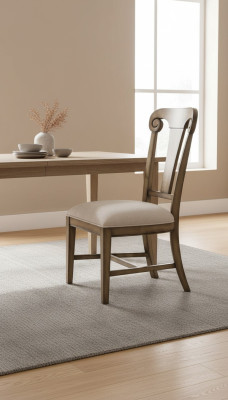 Mesa de madera maciza Silla de comedor Silla textil de diseñador Sillas Sillas de comedor Nuevas