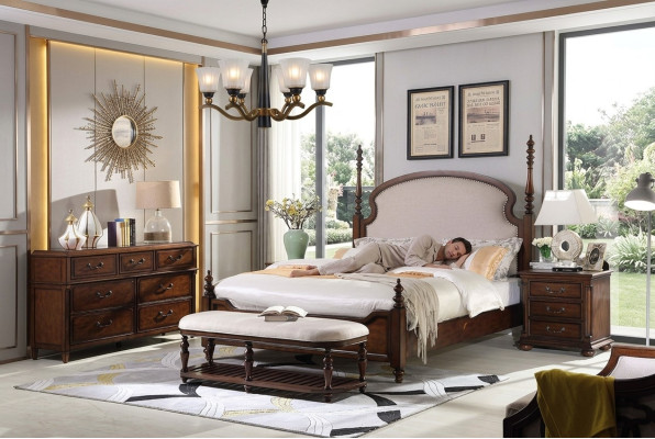 Lujo Dormitorio Cama Acolchado Diseño 180x200cm Doble Camas de Hotel Textil Nuevas