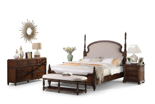 Lujo Dormitorio Cama Acolchado Diseño 180x200cm Doble Camas de Hotel Textil Nuevas