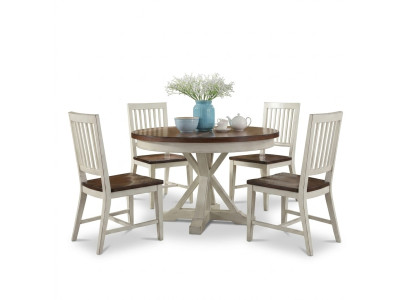 Mesa redonda clásica de diseño mesa redonda de madera 122x77cm mesa de comedor redonda