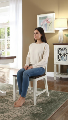Conjunto de sillas de comedor 1X sillas sillón muebles de lujo con apoyabrazos madera maciza país.
