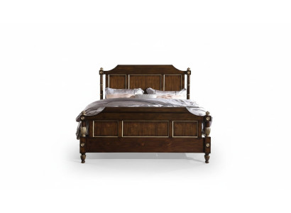 Cama de diseñador Clásico Madera Cama de hotel Doble Dormitorio de lujo 180x200 Nuevo