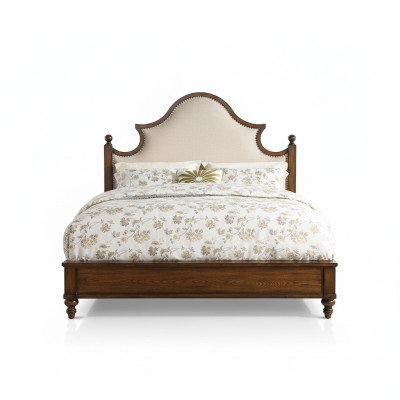 Cama Acolchada de Diseño de Lujo Doble Hotel Camas Dormitorio Textil 180x200cm Nuevo