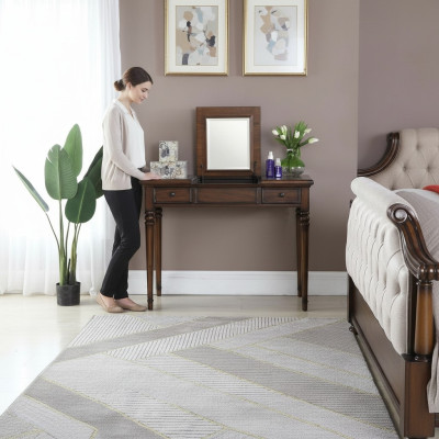 Mesa de madera maciza Consola clásica Espejo Cómoda Tocador Dormitorio Nuevo
