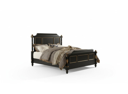 Cama de madera para dormitorio Cama de madera real Hotel 180x200 Estilo Muebles macizos Camas