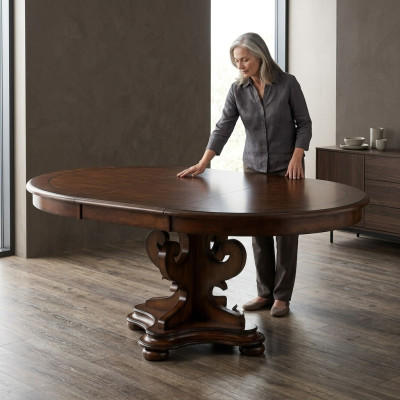 Mesa de comedor mesa de madera Muebles de madera maciza Sala de reuniones Mesa de comedor Nueva