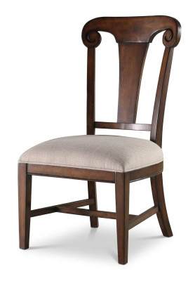 Lujo Diseño Silla Tapizada Sillas Asiento Comedor Madera Textil Butaca Madera Maciza Nuevo
