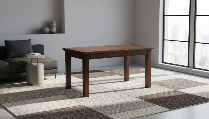 Mesa de comedor de madera de 140x80 cm para sala de estar y comedor. Mesas de madera maciza.