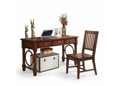Escritorio de 2 piezas. Conjunto de muebles de oficina mesa diseño de madera armario ordenador.