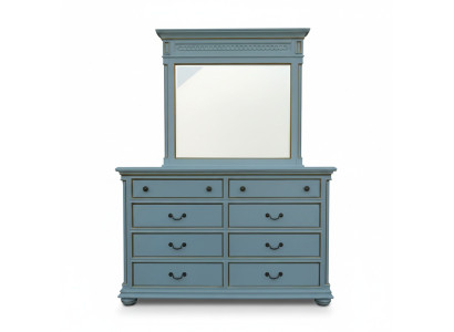 Estilo elegante Muebles dormitorio Cómoda Armario Credenza clásica con espejo