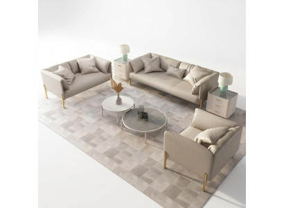 Sofá 3-2-1 diseño de asientos conjunto sofás sofás de cuero tapizados relax.