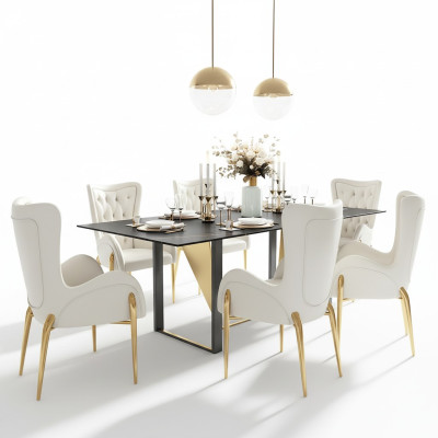 Comedor Chesterfield 1 silla conjunto tapizado sala de estar
