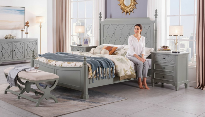 Clásico cama 2x mesita de noche 3 piezas. Dormitorio Set camas nuevo Lujo 150x200 Nuevo
