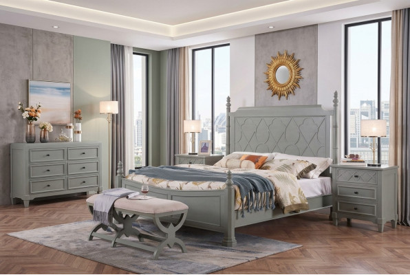 Clásico cama 2x mesita de noche 3 piezas. Dormitorio Set camas nuevo Lujo 150x200 Nuevo