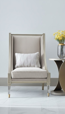 Clásico sillón de orejas Sillón Sofá Tapizado Asiento Salón Relax Club Tela