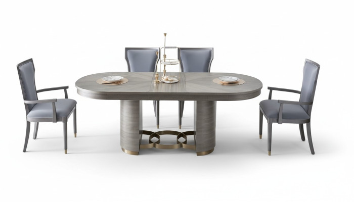 Silla Conjunto de diseño Asiento Acolchado Muebles de lujo Sillas de respaldo Silla de madera Comedor