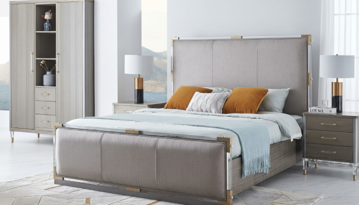 Diseño cama acolchada cama camas doble matrimonial moderno 180x200cm lujo