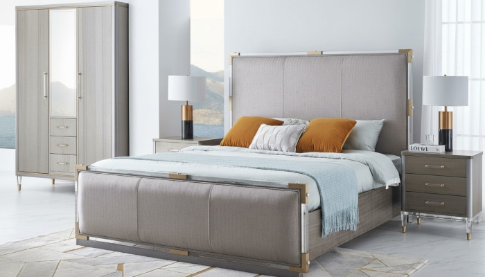 Diseño cama acolchada cama camas doble matrimonial moderno 180x200cm lujo