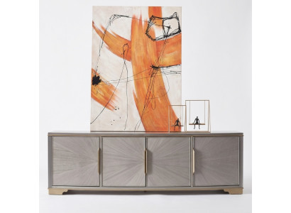 Cómoda Armario Alto Lado Tablero Bajo Cómodas Decoración Diseñador Exclusivo Lujo