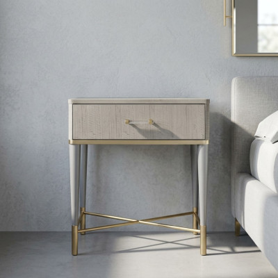 Consola de noche mesa auxiliar dormitorio metal consolas mesas brillantes