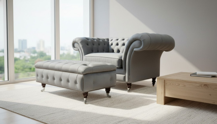 Diseño de tela para sofá Chesterfield, sillón individual, sofás acolchados de 1,5 plazas, salón, club, nuevo.