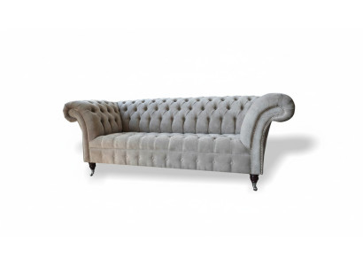 Sofá de 3 plazas conjunto de salón sofás tapizado conjunto de tela Chesterfield