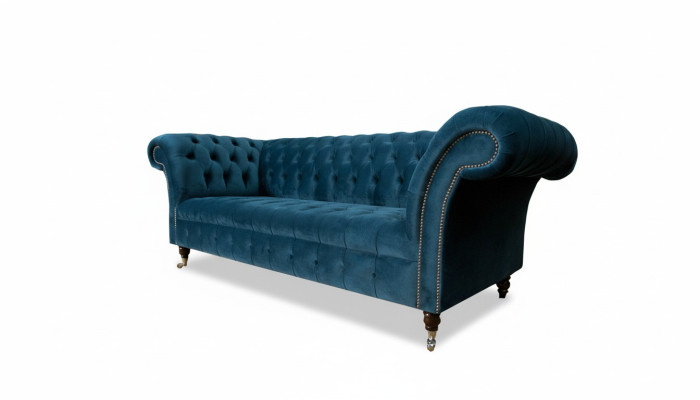 Sofá Chesterfield de 3 plazas sofá moderno tapizado textil