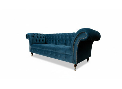 Sofá Chesterfield de 3 plazas sofá moderno tapizado textil