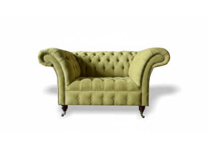 Sofá Chesterfield de 1,5 plazas, clásico, juego de tapizado de sofá.