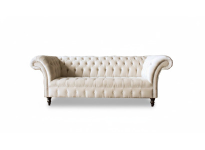 Chesterfield de 3 plazas, asiento acolchado, sofá, conjunto de sofás Big Couchen.
