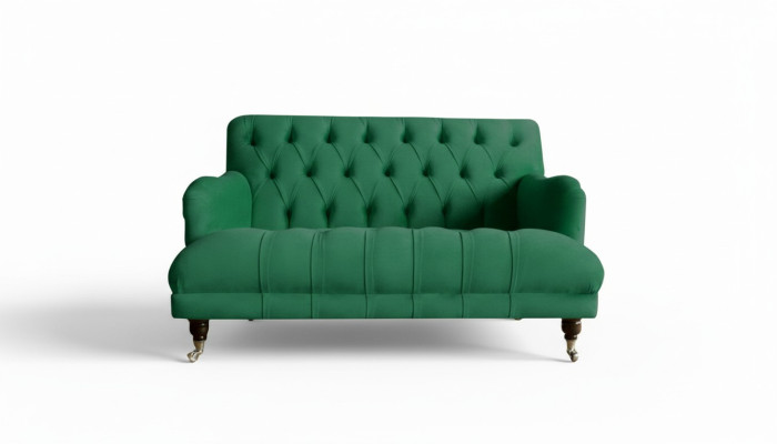 Sofá Chesterfield, sofá, sofá tapizado, sofá, sofás de 1,5 plazas, sofá individual, verde, textil.
