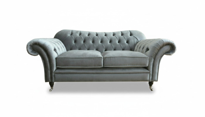 Chesterfield Sofá de tela de 2 plazas Sofá de lujo Sofás tapizados Sofás de diseño Sofás de tela nuevos