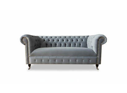 Sofá Chesterfield Sofá Tapizado Tela Cuero Textil Sofás Decoración Conjunto